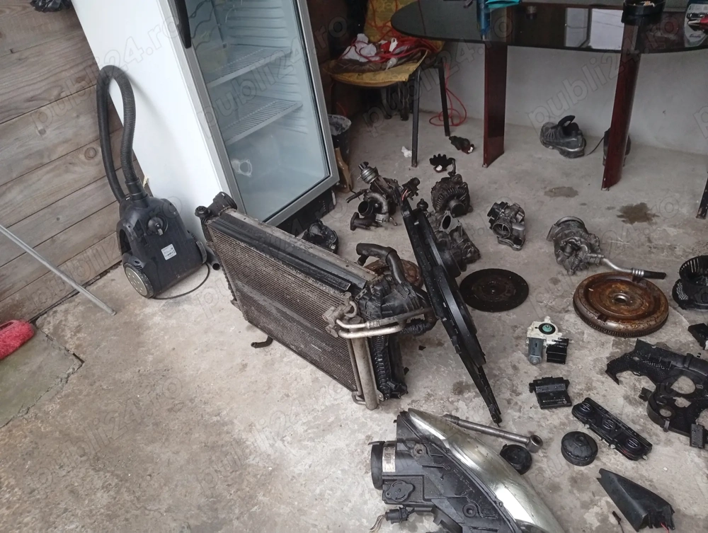 Piese pasat b6 170 cai turbina interculer radiator ventilator faruri becuri ceață alternator etc