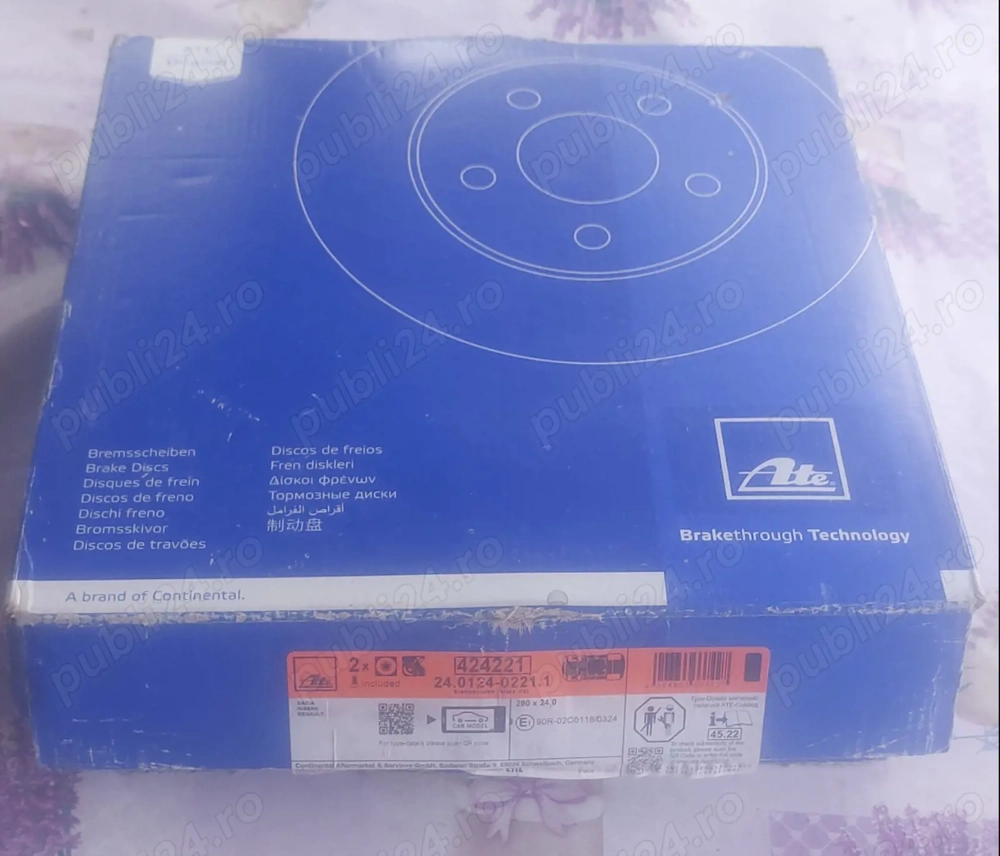 Vand  Disc de frana ATE 24.0124-0221.1