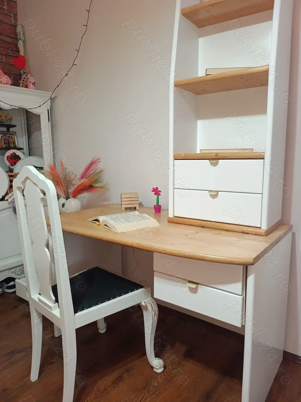 Set de birou din lemn reconditionat