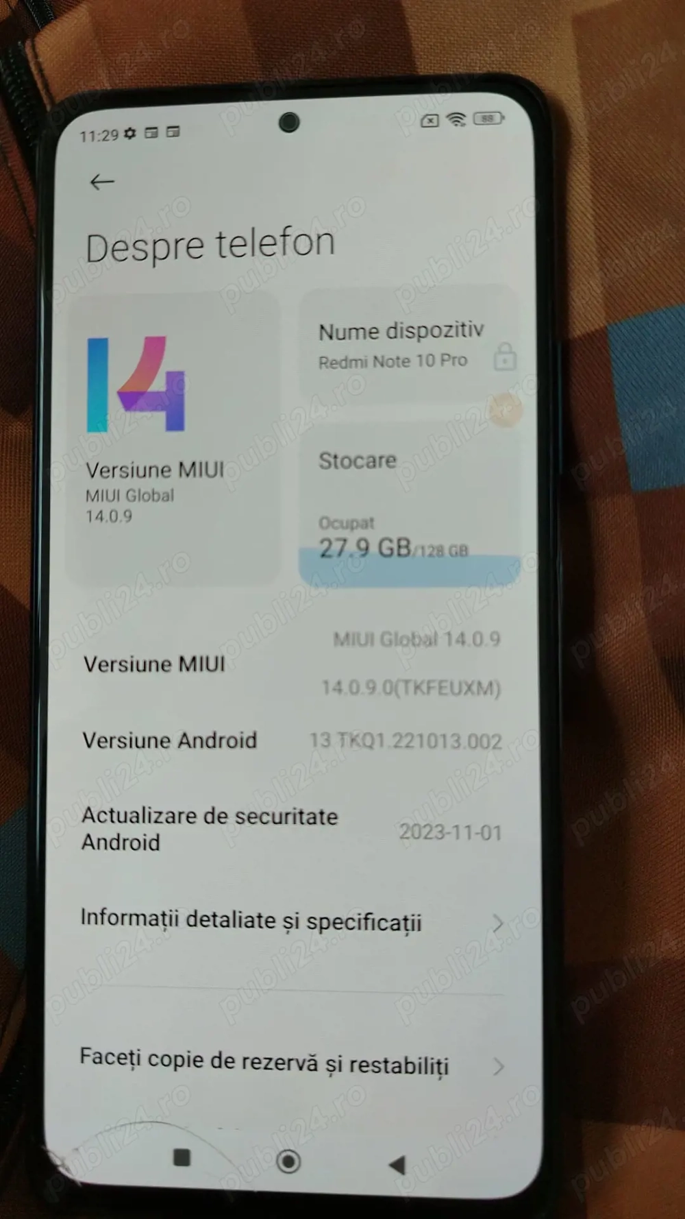 Xiaomi Redmi Note 10 Pro 128gb 6GB Ram Ecran 6.3"