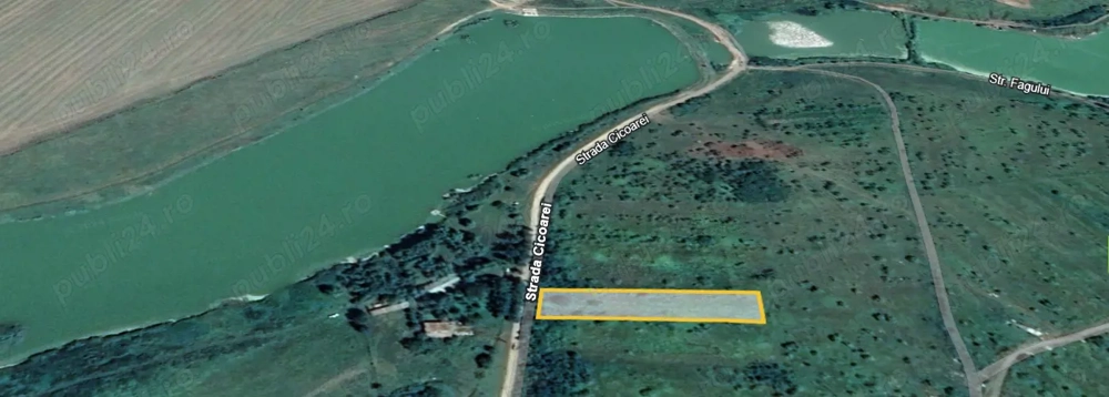 Teren intravilan Fundulea 1390 mp   asfalt, utilitati, 150 m de lac