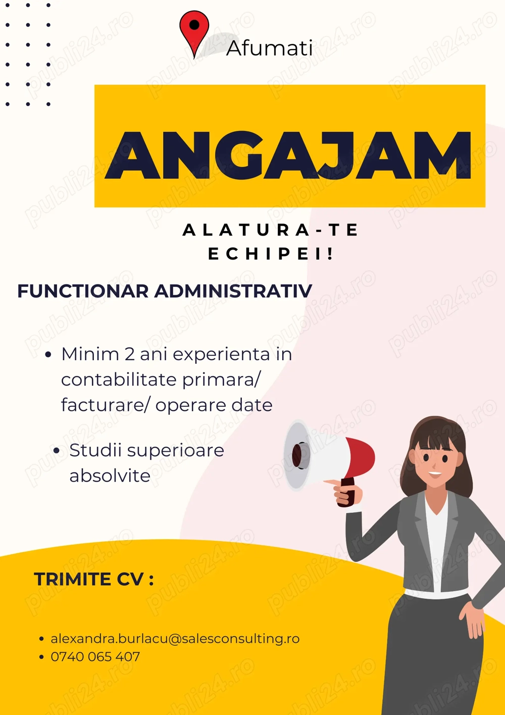 Angajam Functionar Administrativ