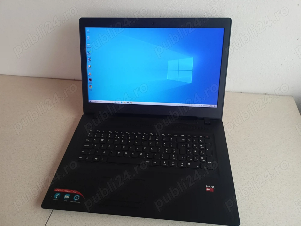 Laptop Lenovo 110-17ACL display 17.3 FHD Procesor Amd A8-7410 ram 4 ddr3L SSD 128gb Nou Baterie 2ore