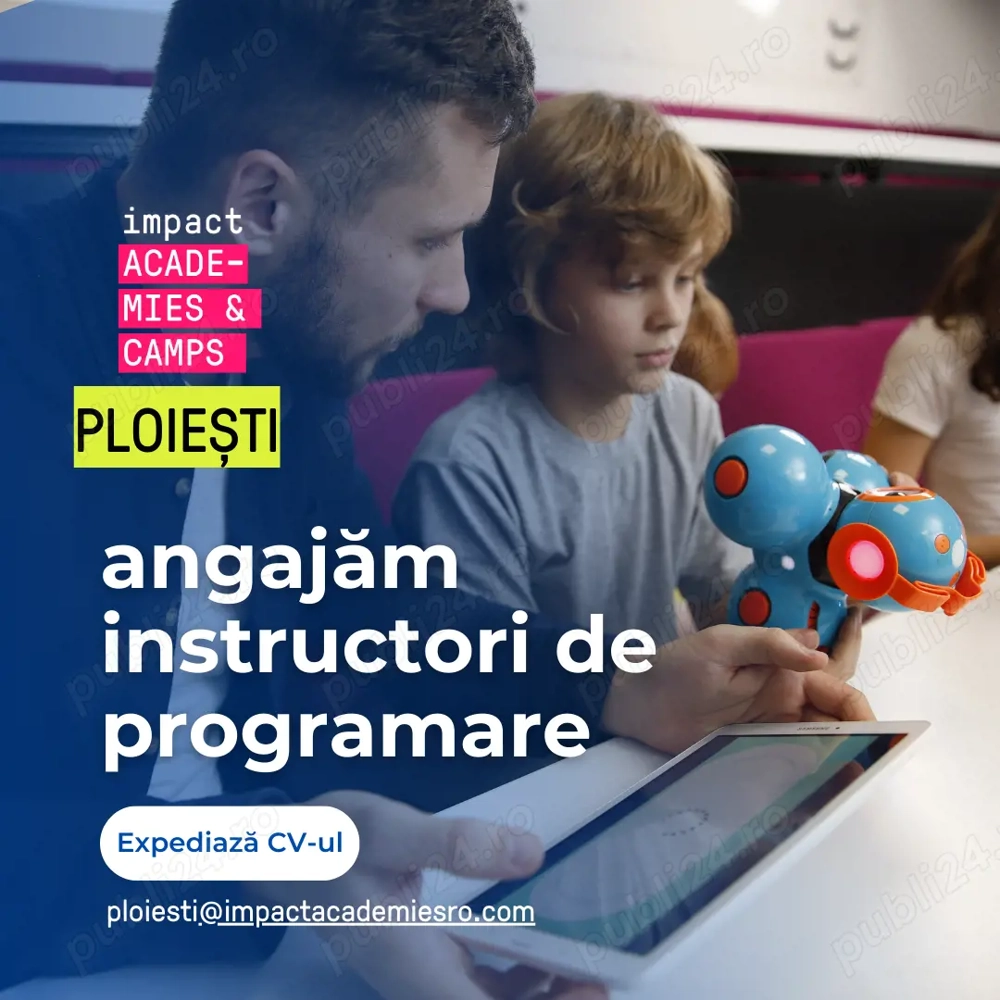 Angajam part time profesor trainer instructor IT si robotica pentru copii