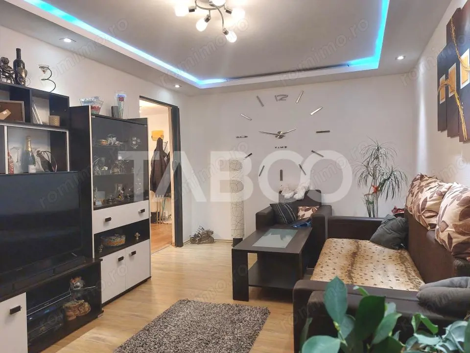 Apartament 55 mpu mobilat utilat 3 camere 2 balcoane pivnita Cisnadie