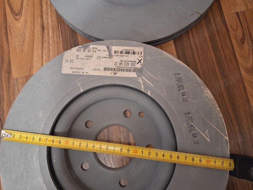 Set discuri frana fata A2034210412 NOI originale Mercedes W203, CLK 209