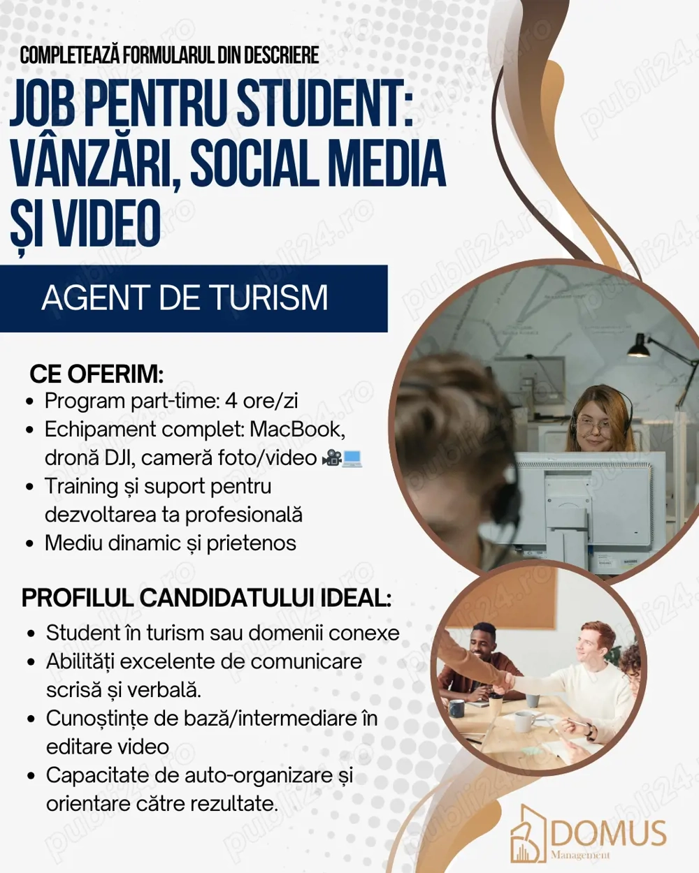 Agent de Turism (Part-Time) în Brașov