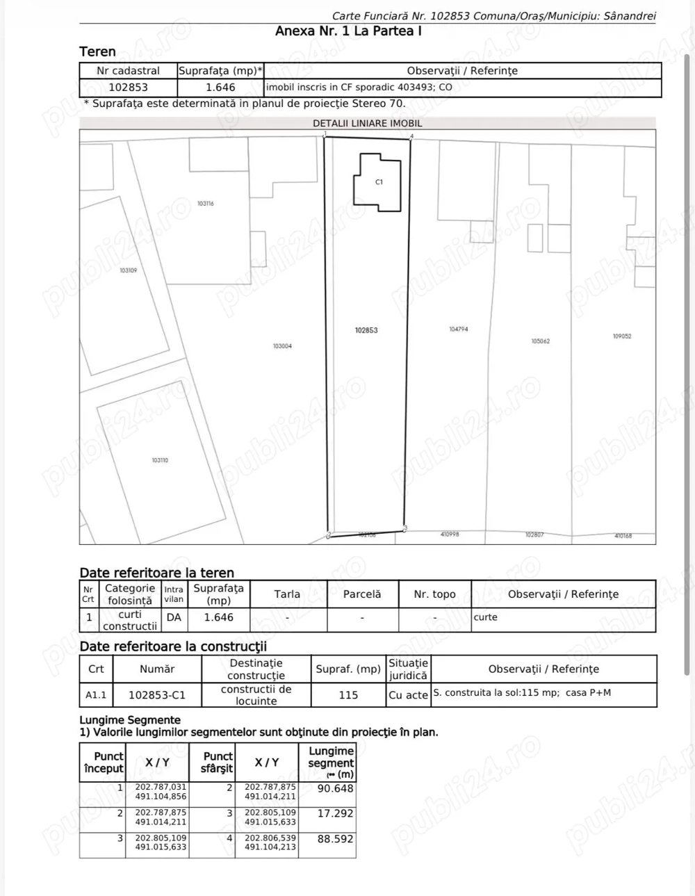 Casa cu teren de vanzare in Sanandrei ! 