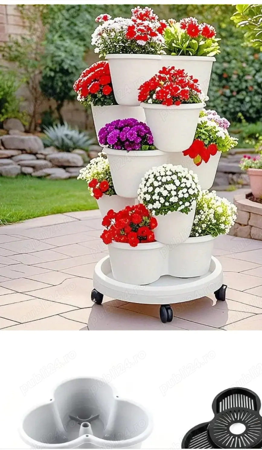 Vând ghiveci pentru flori cu multe etaje 