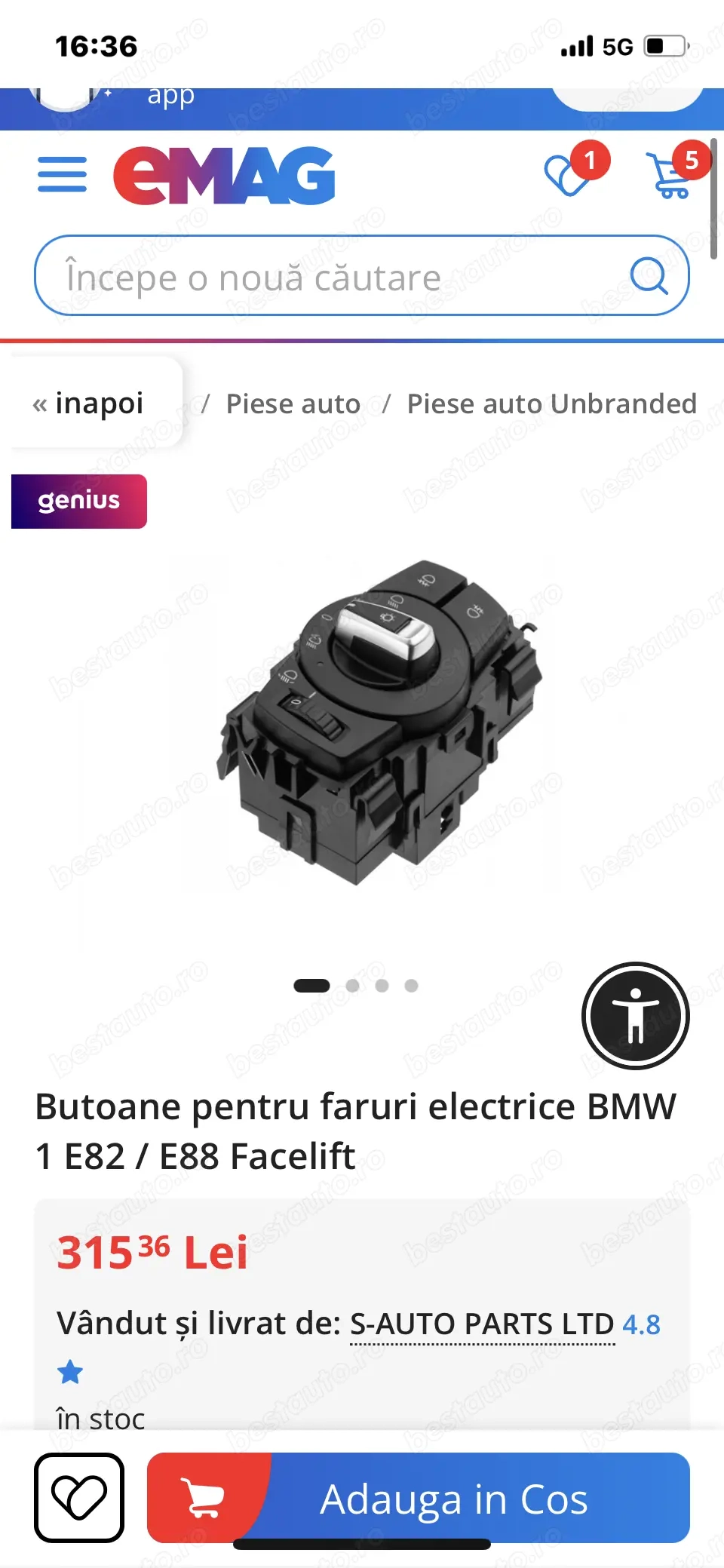 Bloc faruri electrice bmw S1 e 82 / e88