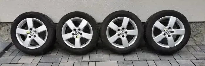 Roti aliaj 16" 5x112 cu anvelope de vară DUNLOP 205/55 /16 