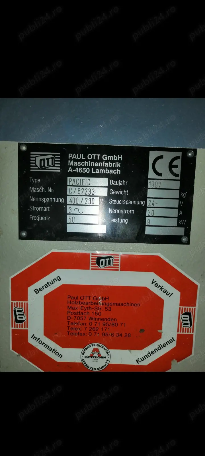 Masină cant abs ott