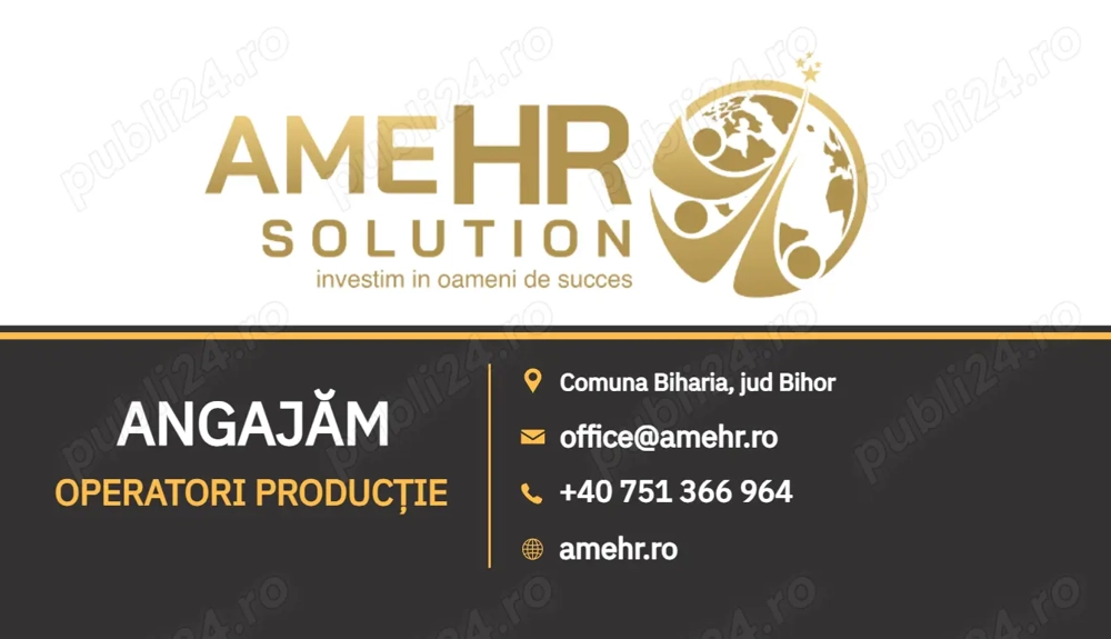 ANGAJĂM URGENT   Operatori Producție