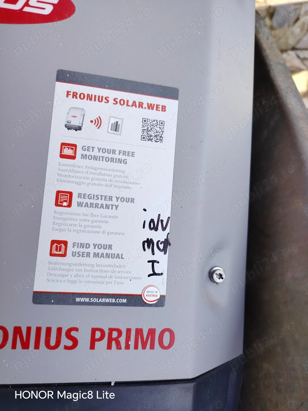 cînd 2 invertoare folosite puțin timp FRONIUS FRONIUS PRIMO 3.0-1, on-grid, monofazate