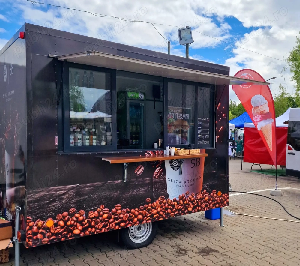 TITLU Rulotă comercială cafea de specialitate   complet utilată - business la cheie  