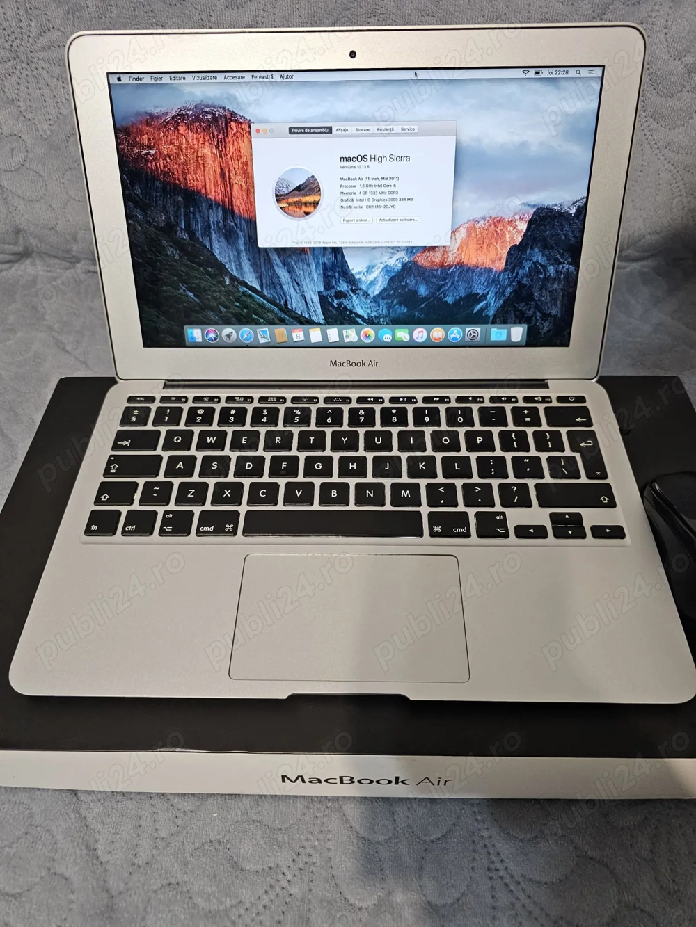 MacBook Air 11  2011   Intel i5-4GB Ram-Ssd 128Gb