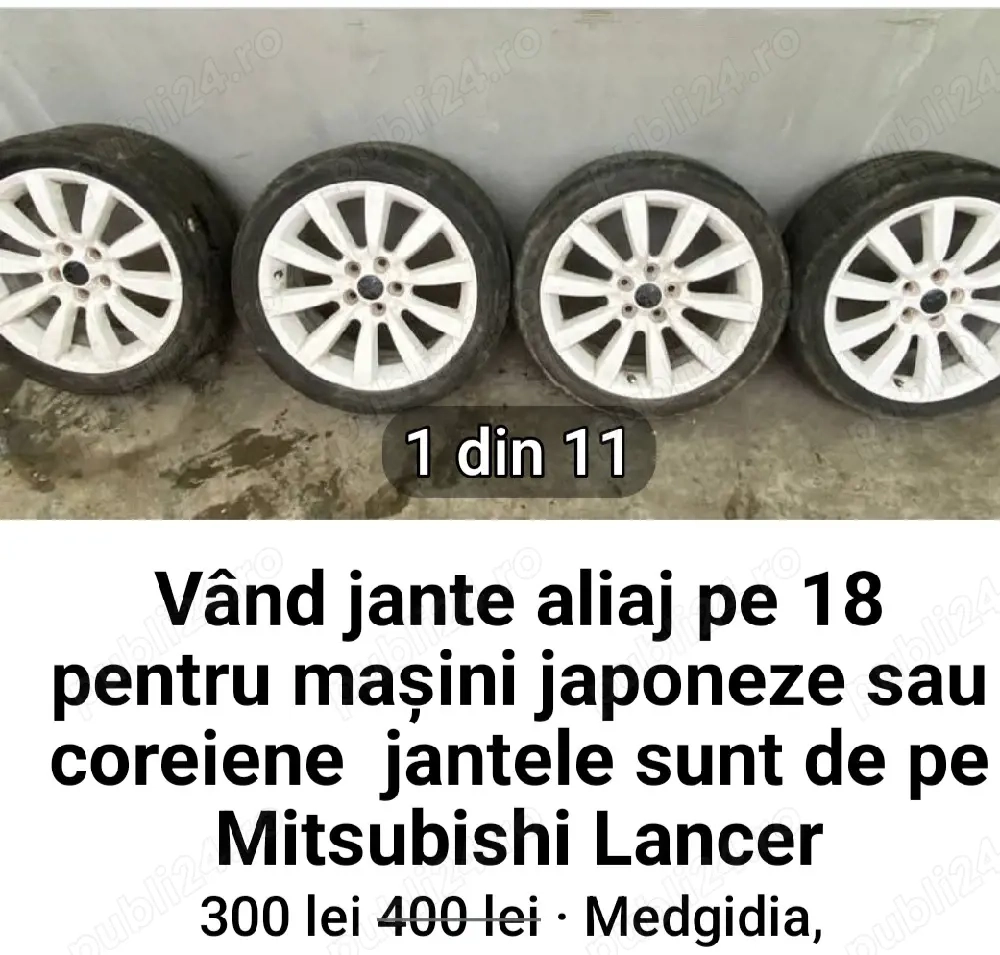 jante aliaj + anvelope pe 18 