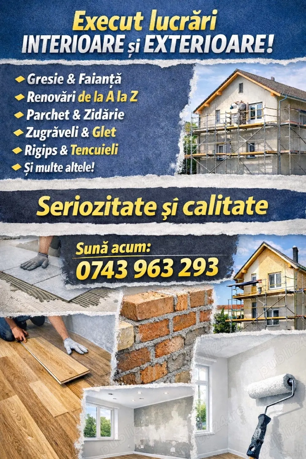 execut lucrari interioare si exterioare 