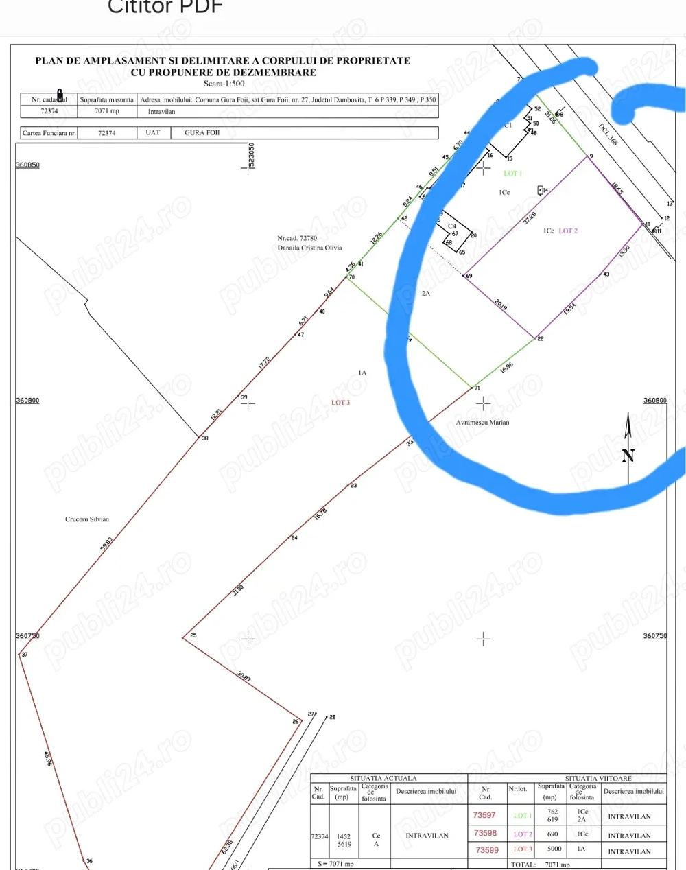 Teren intravilan 10000  - 690mp Gura Foii