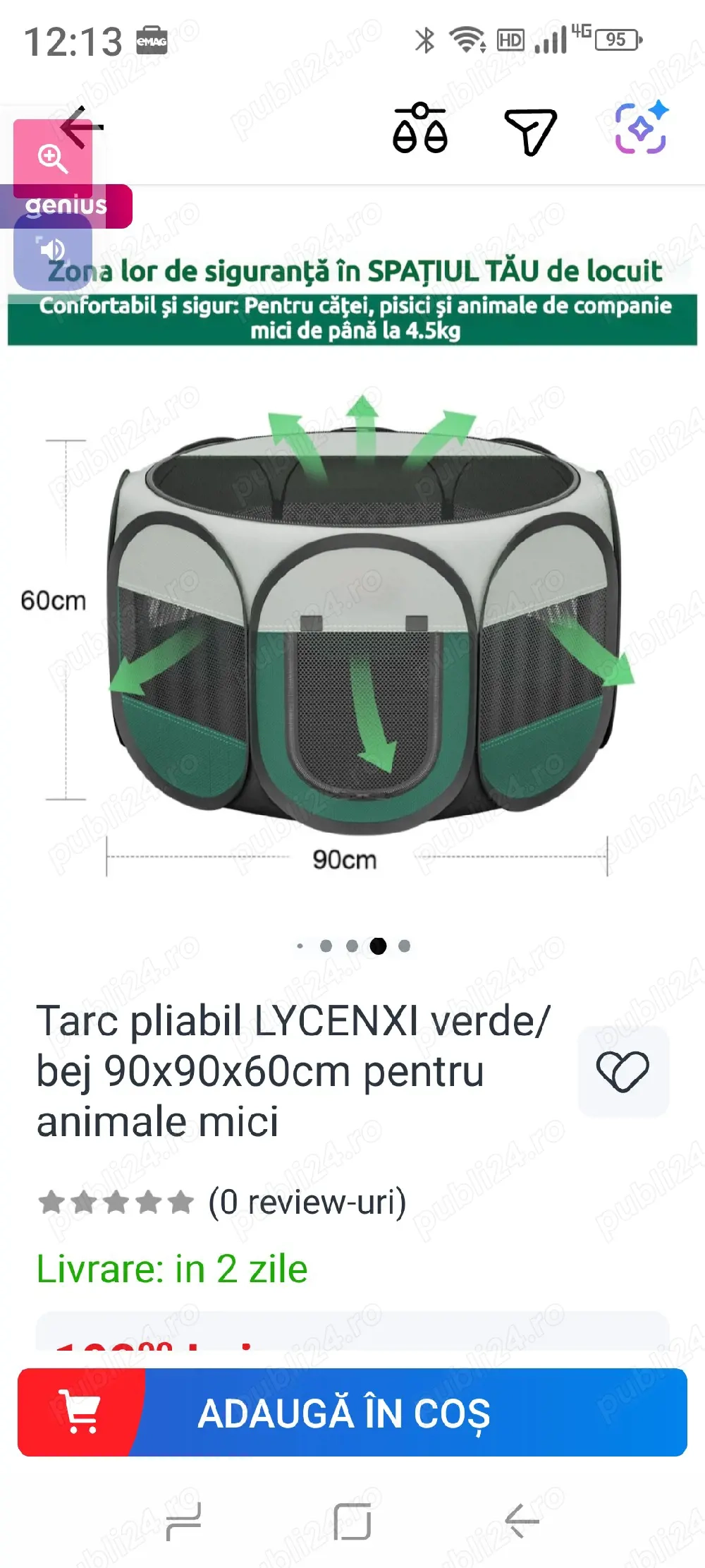 Tarc pliabil pisici 