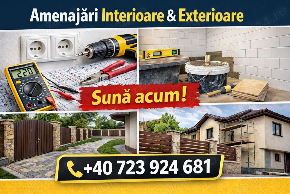 Amenajări interioare exterioare! 