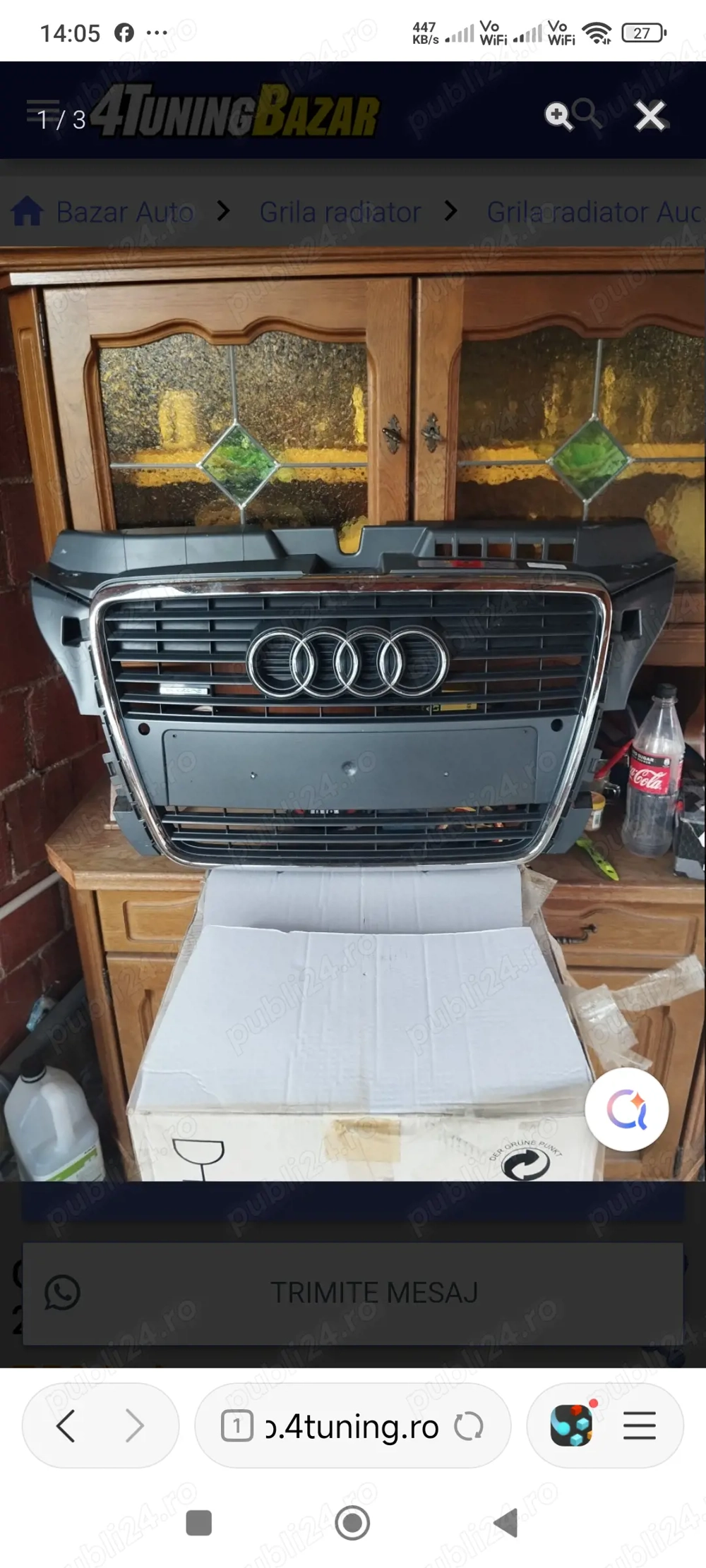 Grila radiator Audi A3 (2008-2012)