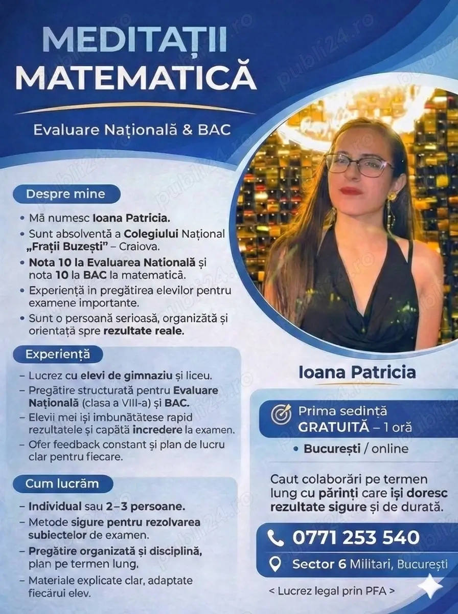 Meditații Matematică V-XII. Pregătire BAC și Evaluare