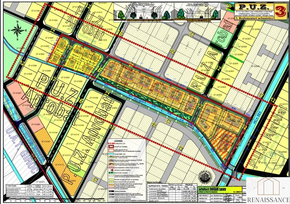 Mosnita Noua PUZ Aprobat 15.391mp Blocuri si Duplexuri cu AC