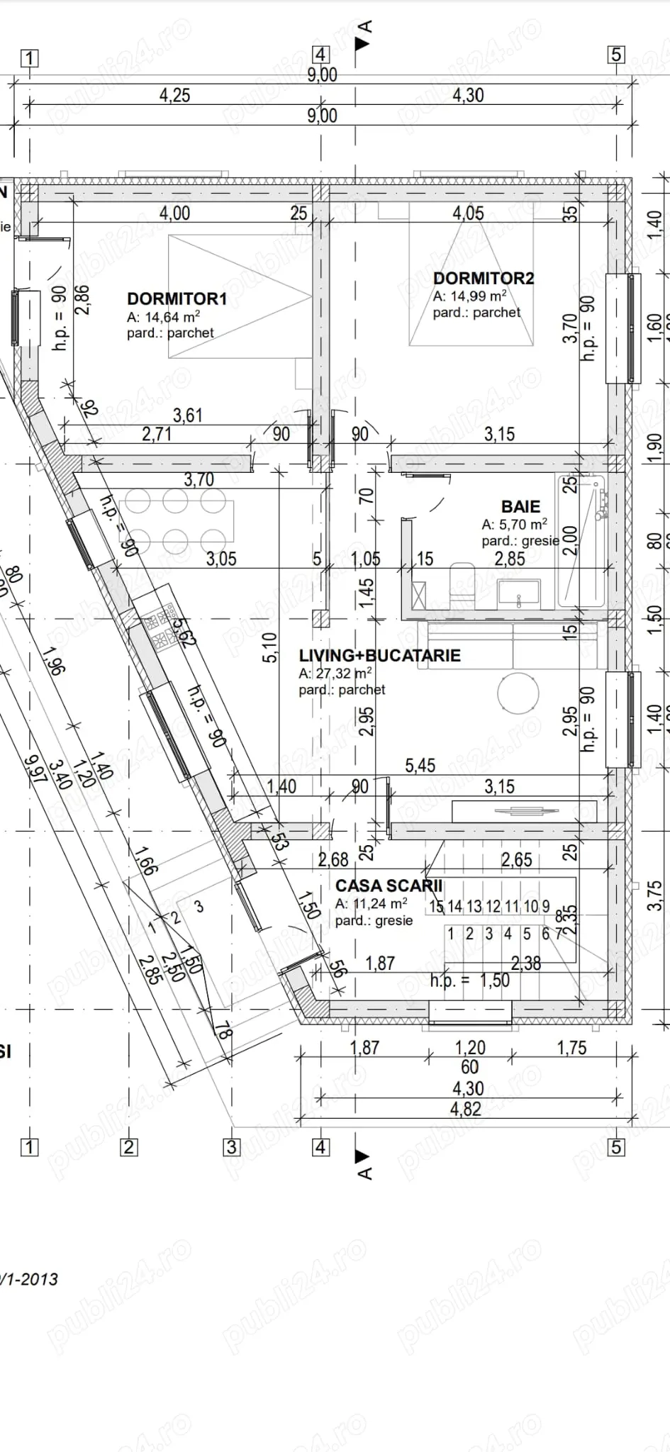 Vând apartament decomandat în Dancu - Iași