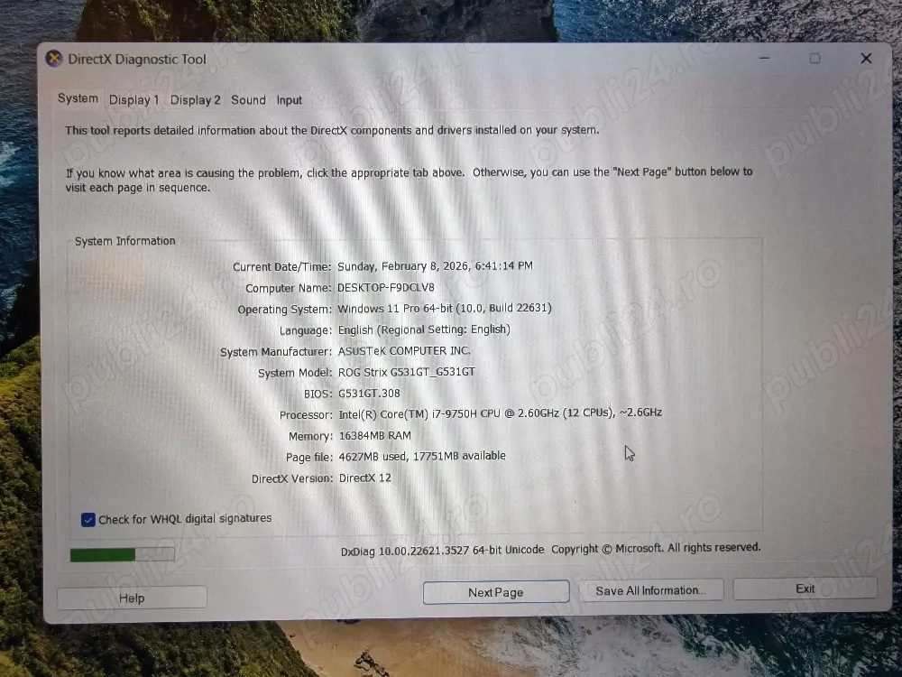 Asus Rog Strix I7 Gen9