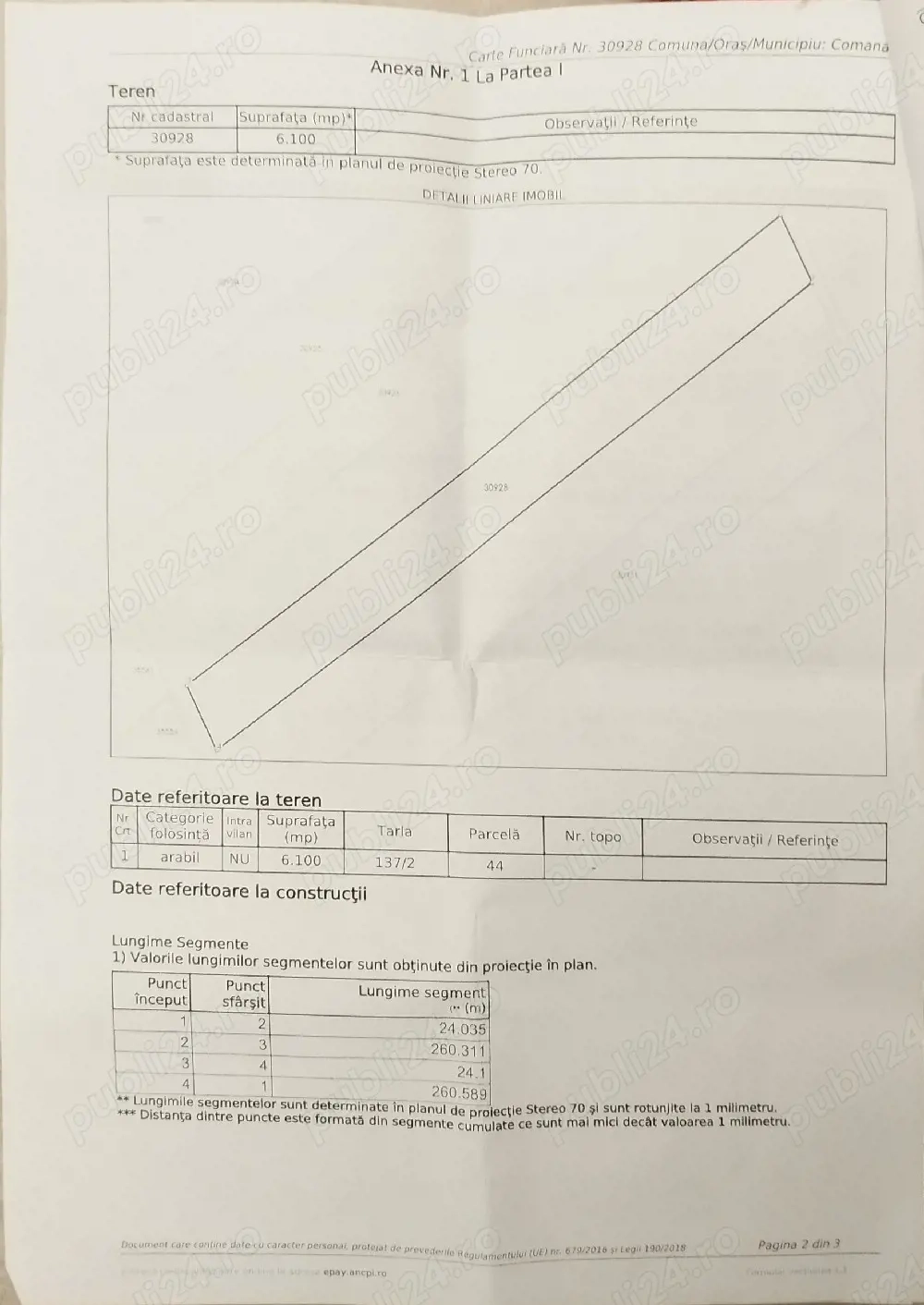 Urgent vand teren Comana Vlad Țepeș 