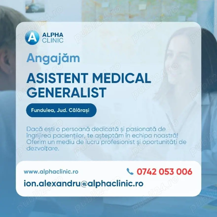 Angajam Asistent Medical Generalist