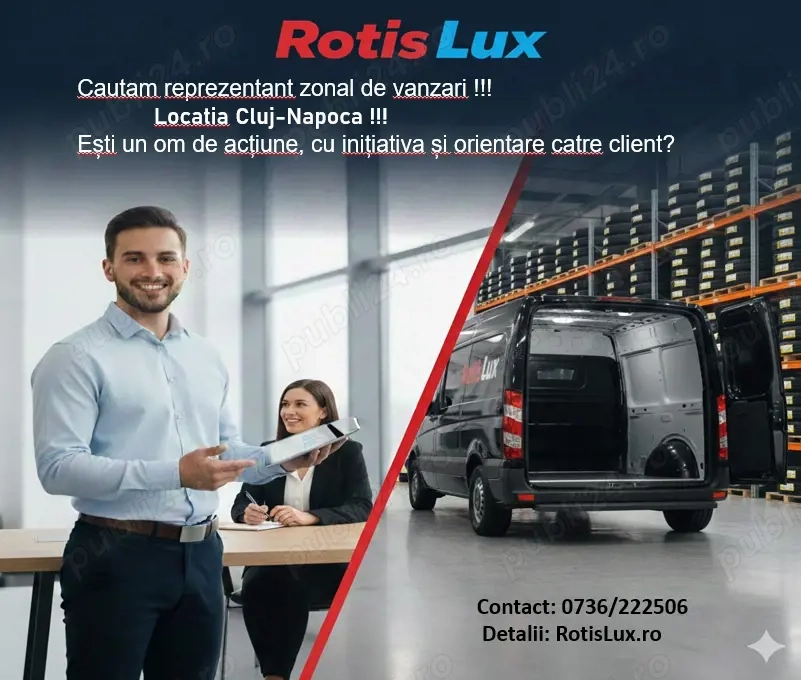 Rotis Lux Angajeaza :Agent zonal Vanzari !