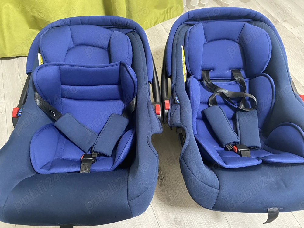  Vând 2 Coșuri Auto Juju Baby Boo i-Size, Albastru-Bleumarin