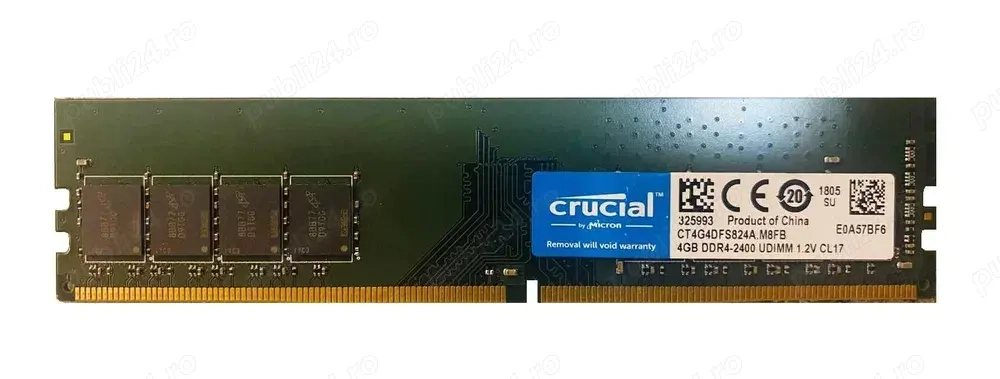 Memorie 4GB DDR4, 2400MHz, CL17, 1.2v