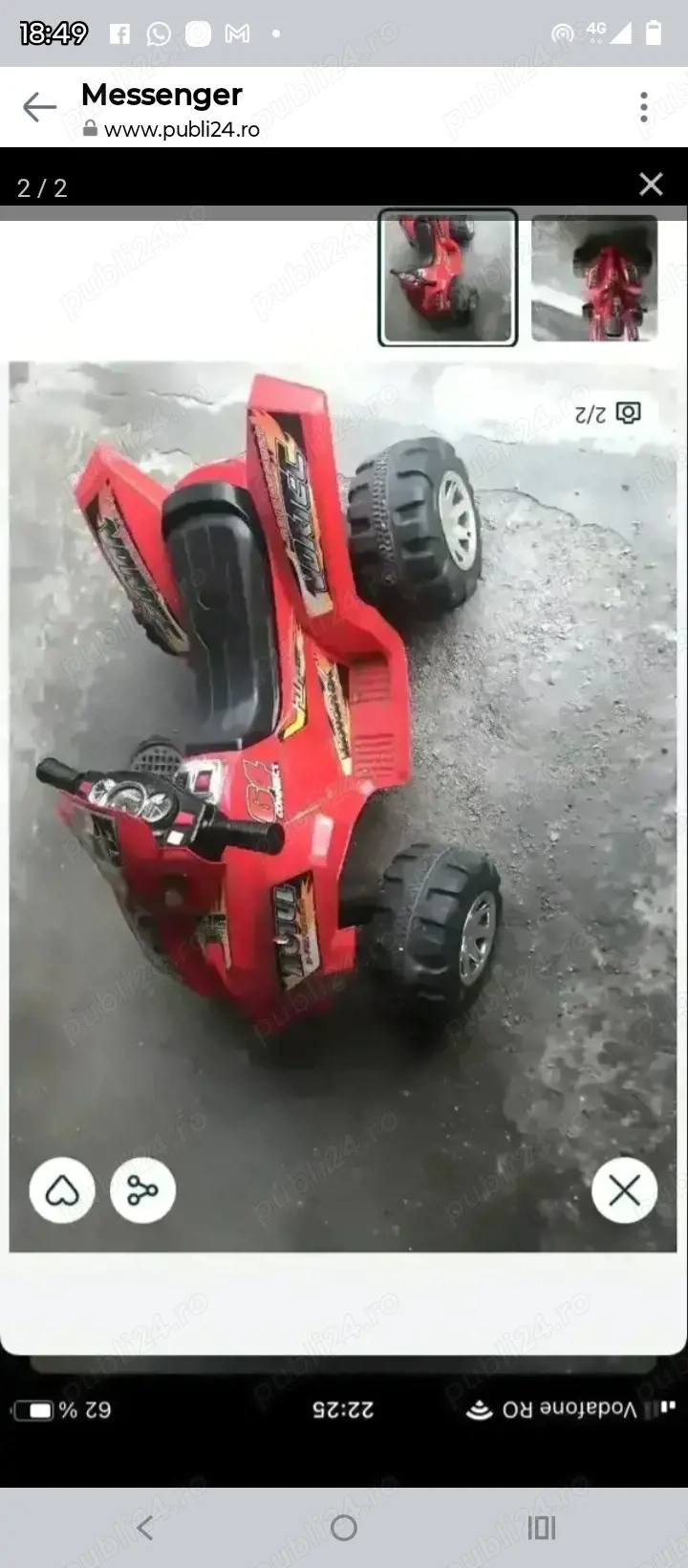 ATV electric roșu 