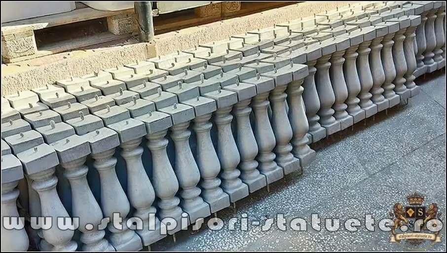 Stâlpișori, baluștri, popici, mosoare, din beton, model B8.