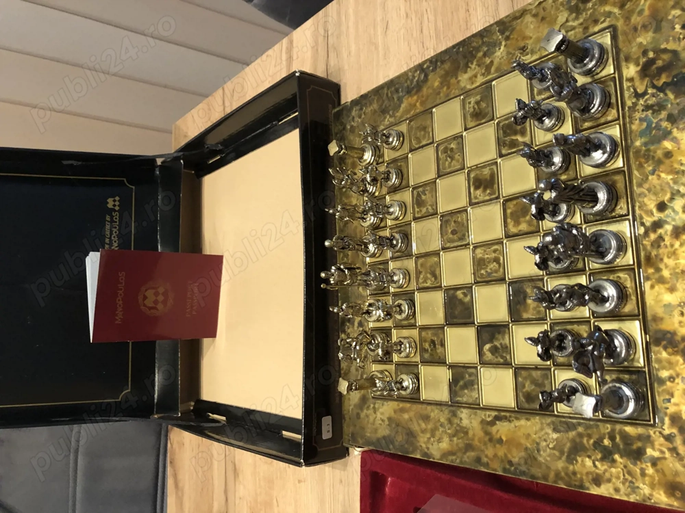 Vand set sah de lux Manopoulos -mahon cu auriu