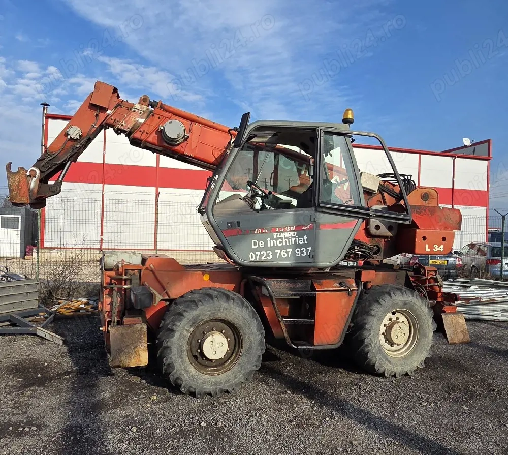 Manitou MRT 1540   Incărcător telescopic rotativ   4 tone   15 m   accesorii + ISCIR
