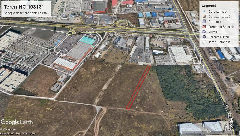 Teren intravilan lângă Hornbach Militari