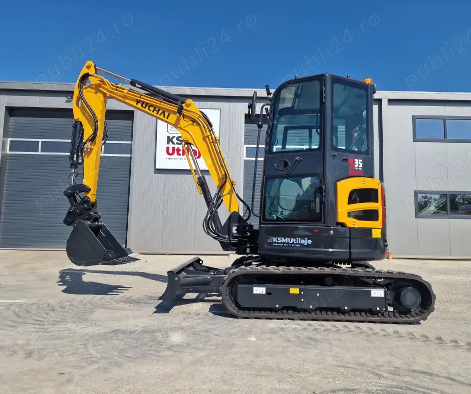  Mini Excavator Yuchai U35 (3.9t) | PICON CADOU | Coada Zero | 5 Ani Garanție
