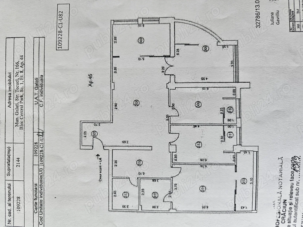 Vând Apartament 3 camere la rosu