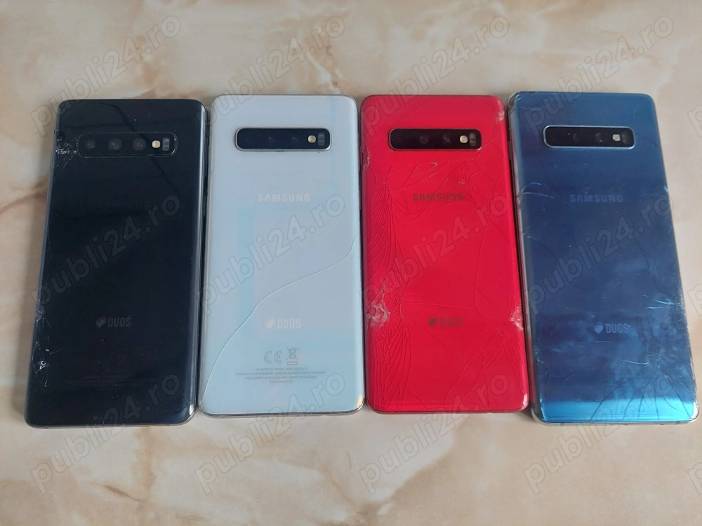 Vând 3 Samsung Galaxy S10 și un S10 Plus, pentru piese [poze reale]