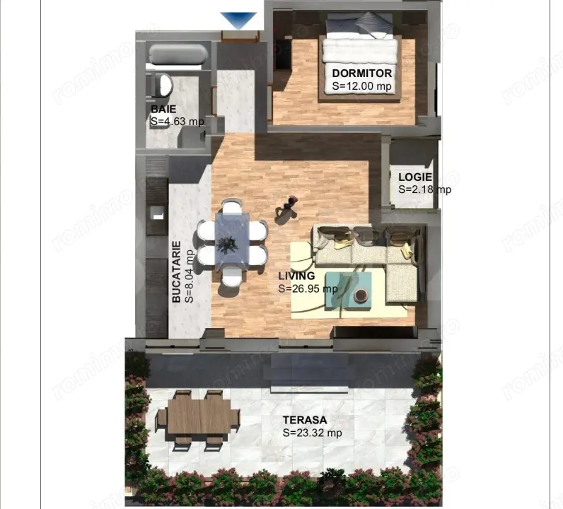 Apartament 2 camere, 55 mp, zona Torontalului