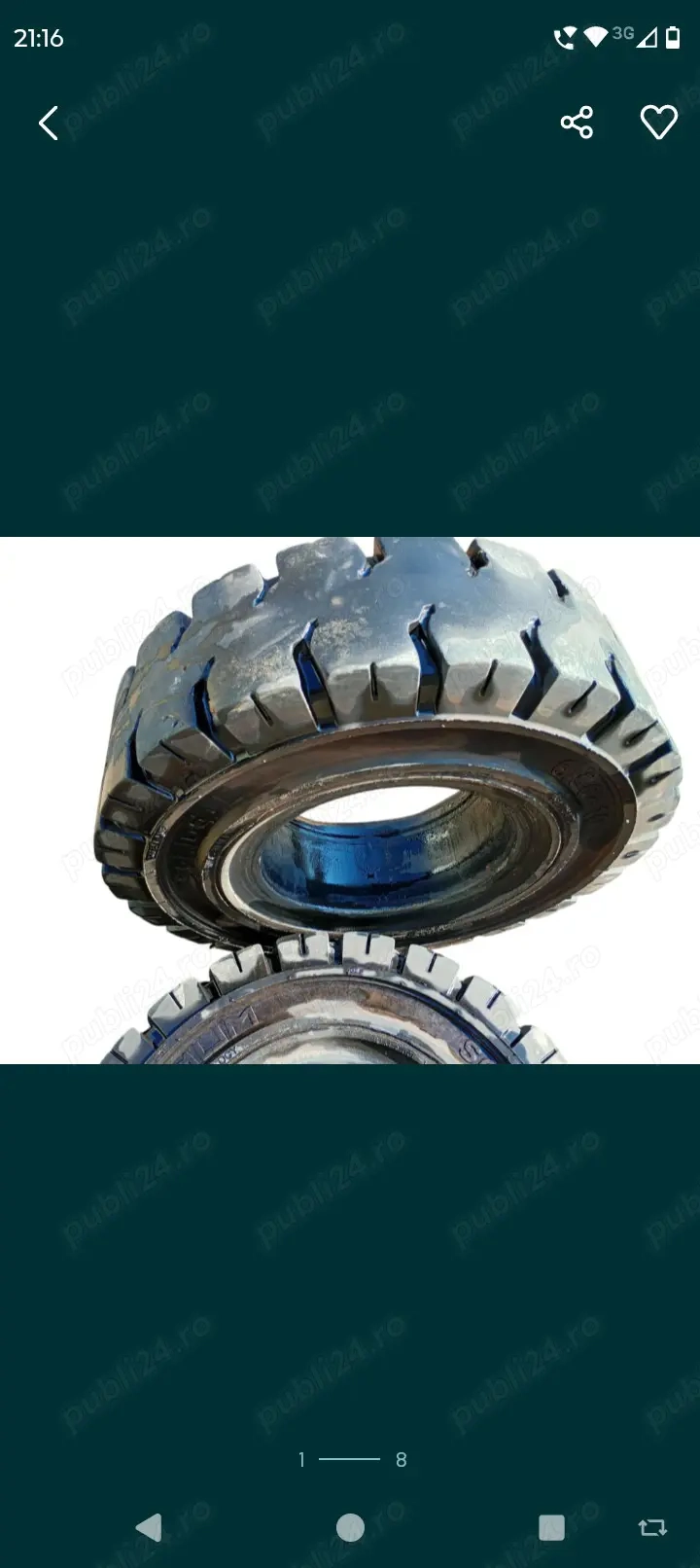 Vând anvelope pline pt stivuitor 