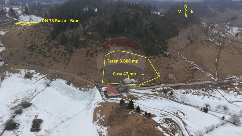 Casă + Teren Intravilan Fundata | Vedere Panoramică | Apă, curent