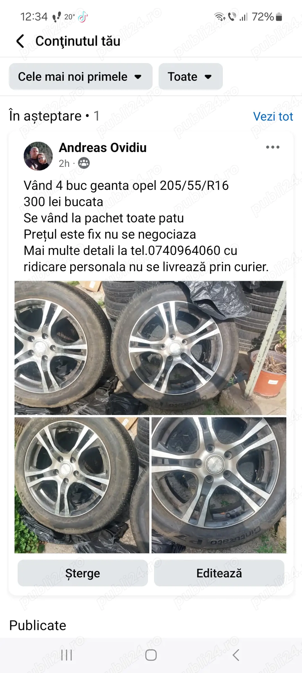 De vanzare jante opel.