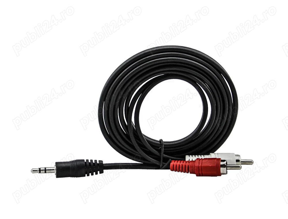 Cablu audio Jack 3,5 - RCA 5 metri Negru