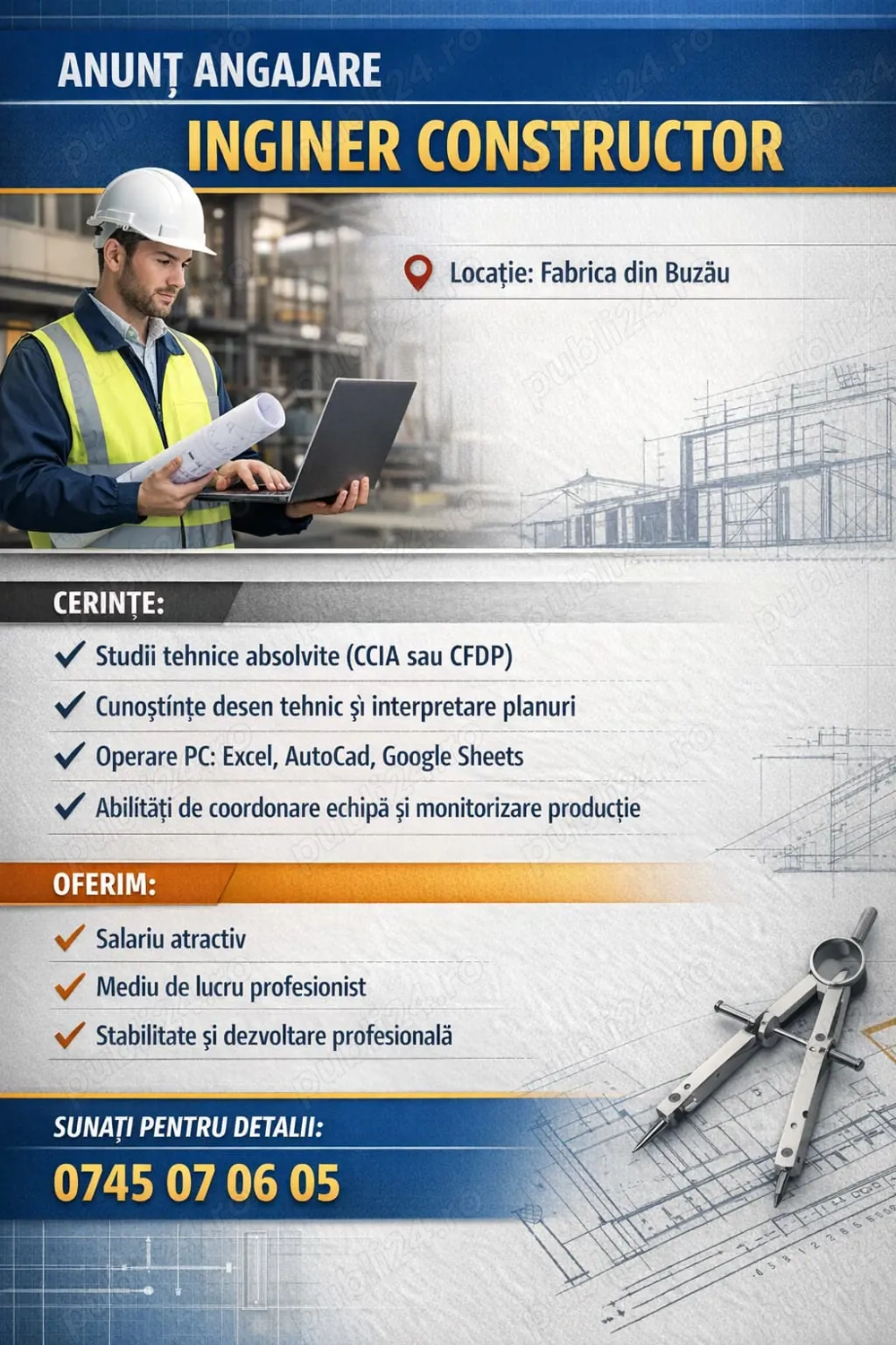 Inginer Constructor Fabrica Buzau