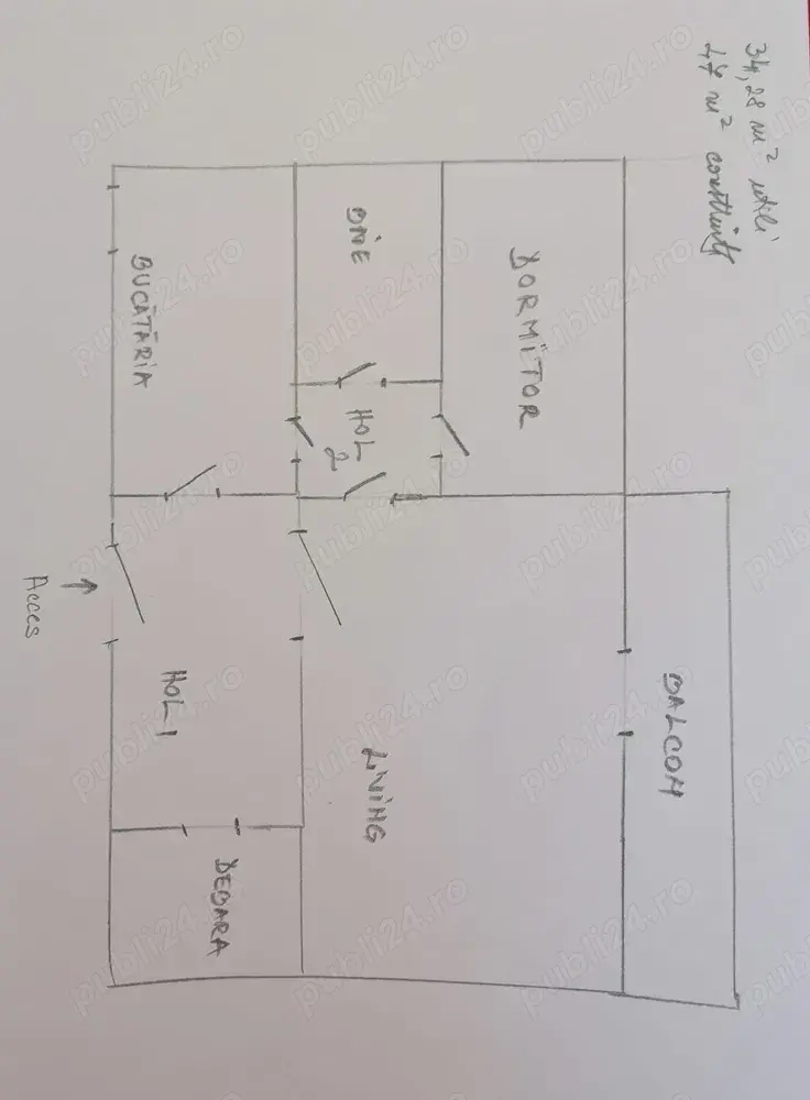 Vand apartament 2 camere 